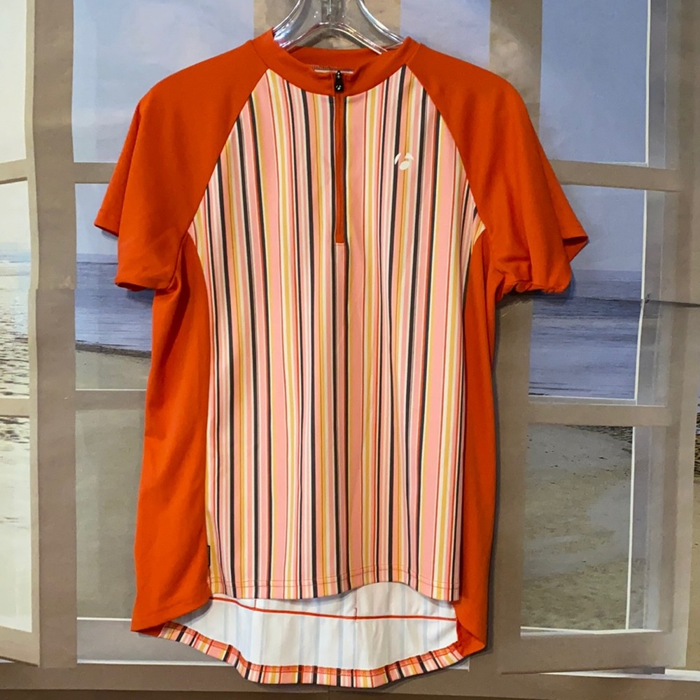 Bontrager Biking Jersey‎ Size L Orange stripes